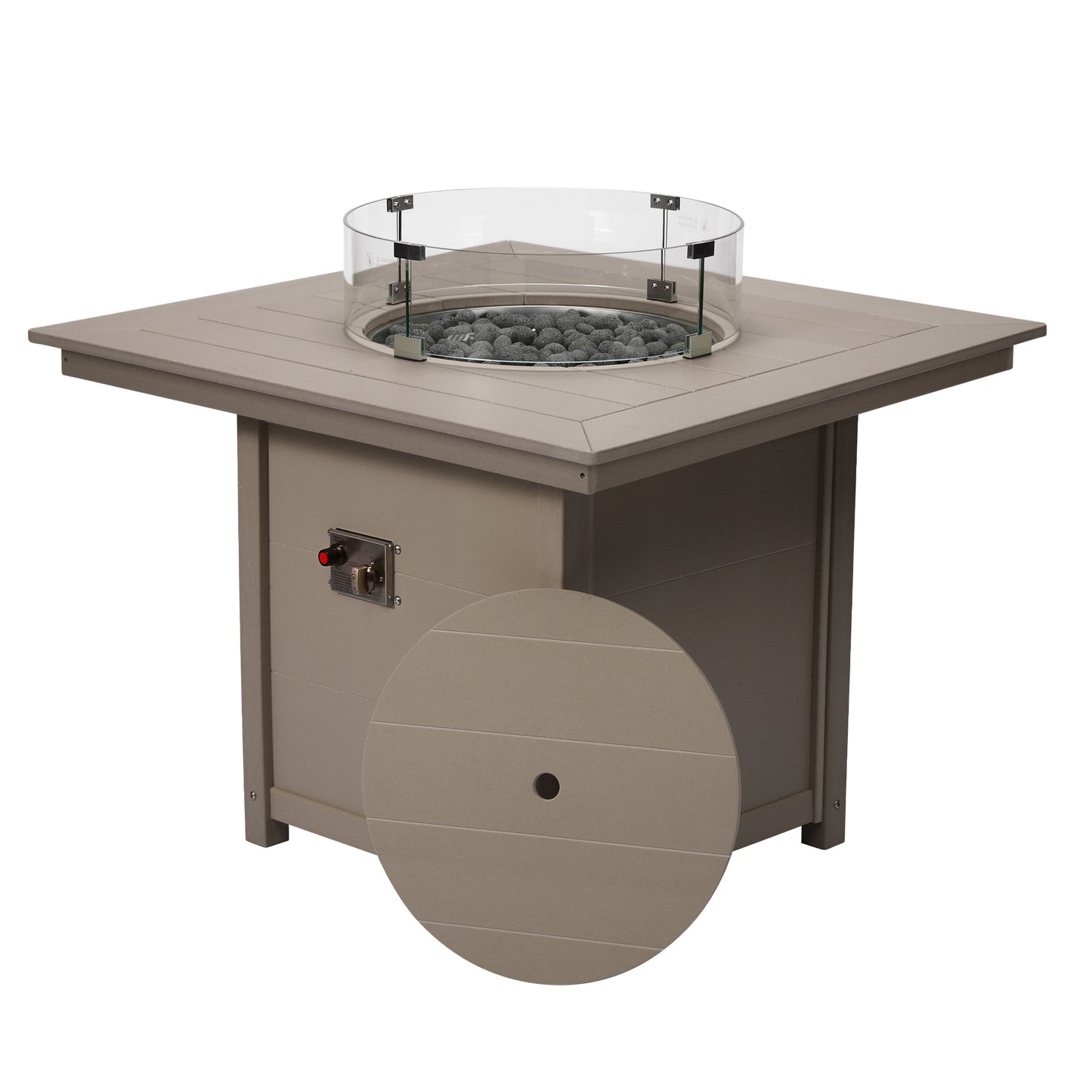 Sedona Square 42" Dining Fire Pit Table