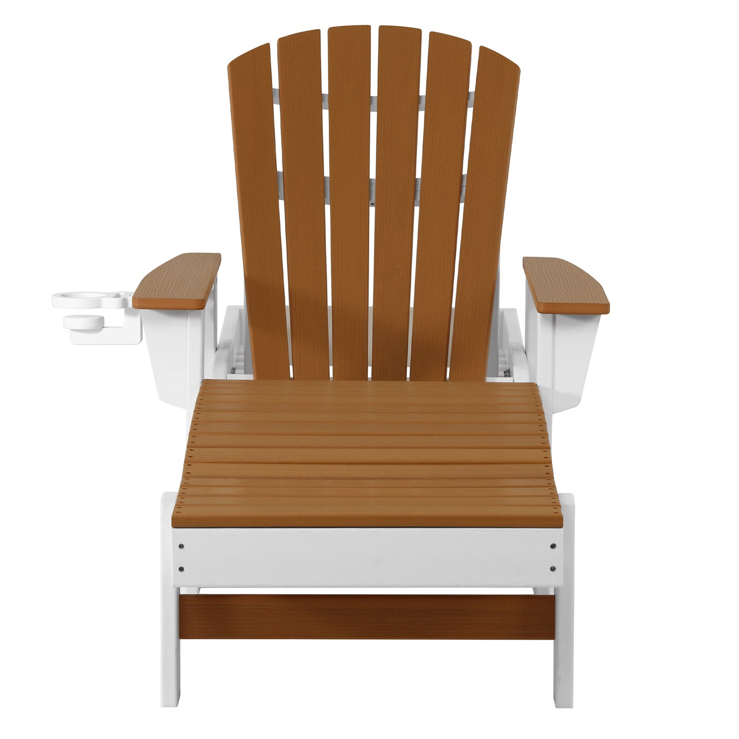 Heritage Ridge Adirondack Chaise Lounge with Arms and Wheels With Cup Holder