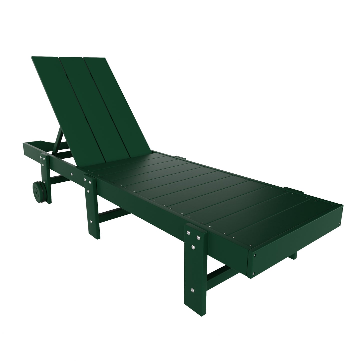 Malibu Modern All-Weather Outdoor Reclining Sun Lounger With Wheels