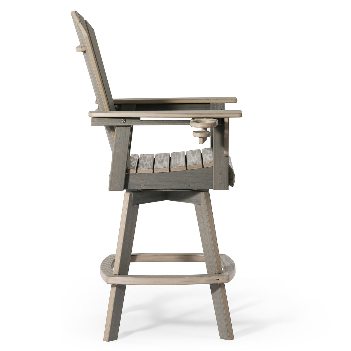 Heritage Ridge Adirondack Swivel Bar Chair With Cup Holder