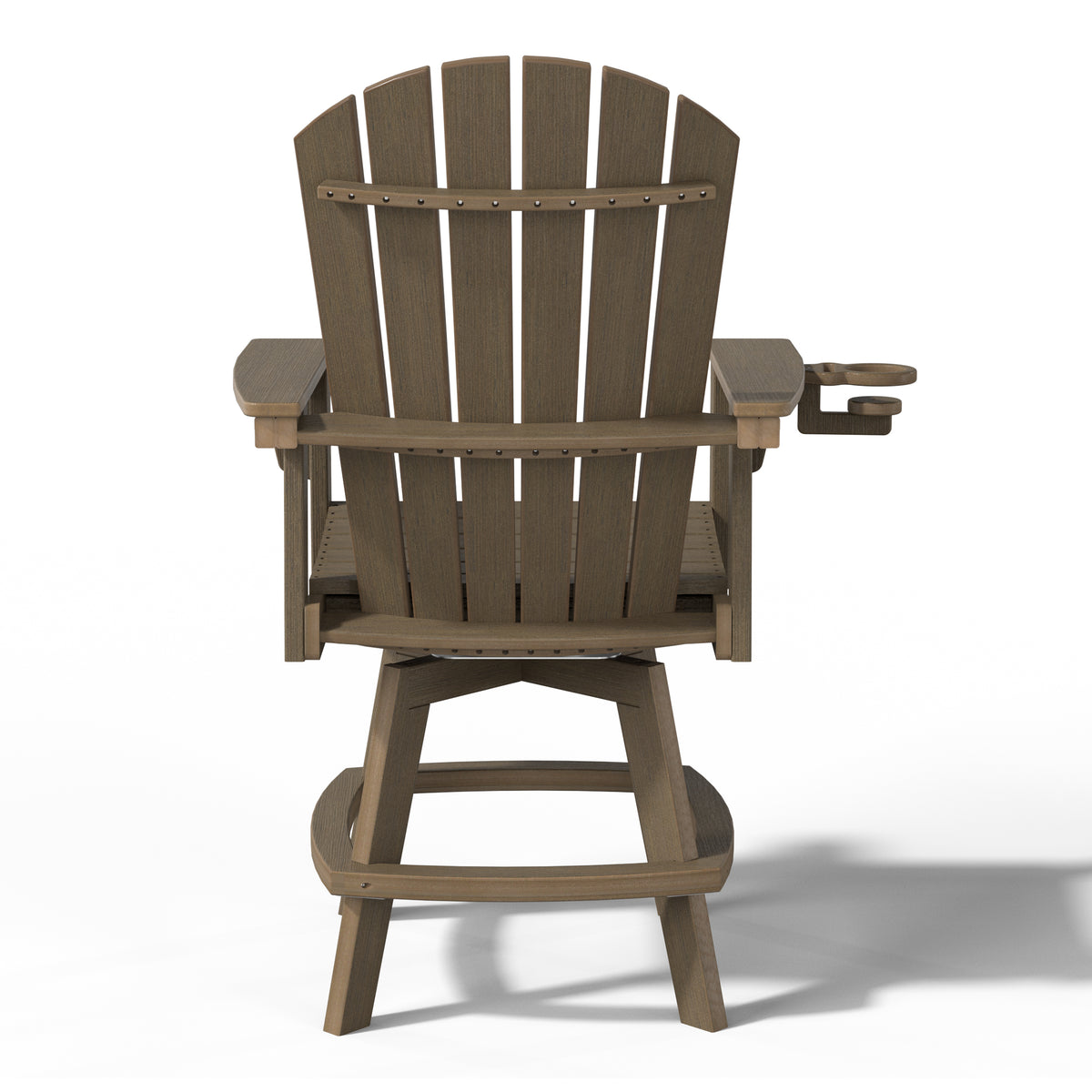 Heritage Ridge Adirondack Swivel Counter Chair With Cup Holder