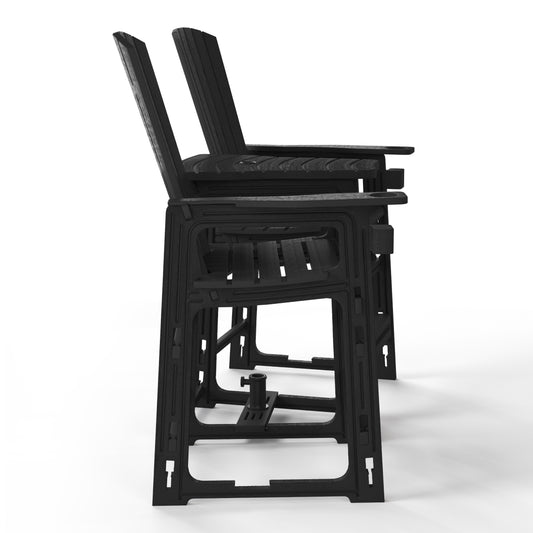 Snap’n Lock Adirondack Balcony Two-Chair Set with Connecting Wedge Table (No Tools or Hardware Required)