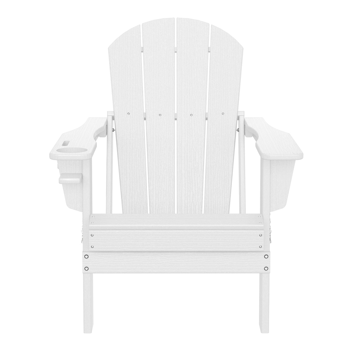 Chatham All-Weather Outdoor Folding Adirondack Chair with Cup Holder