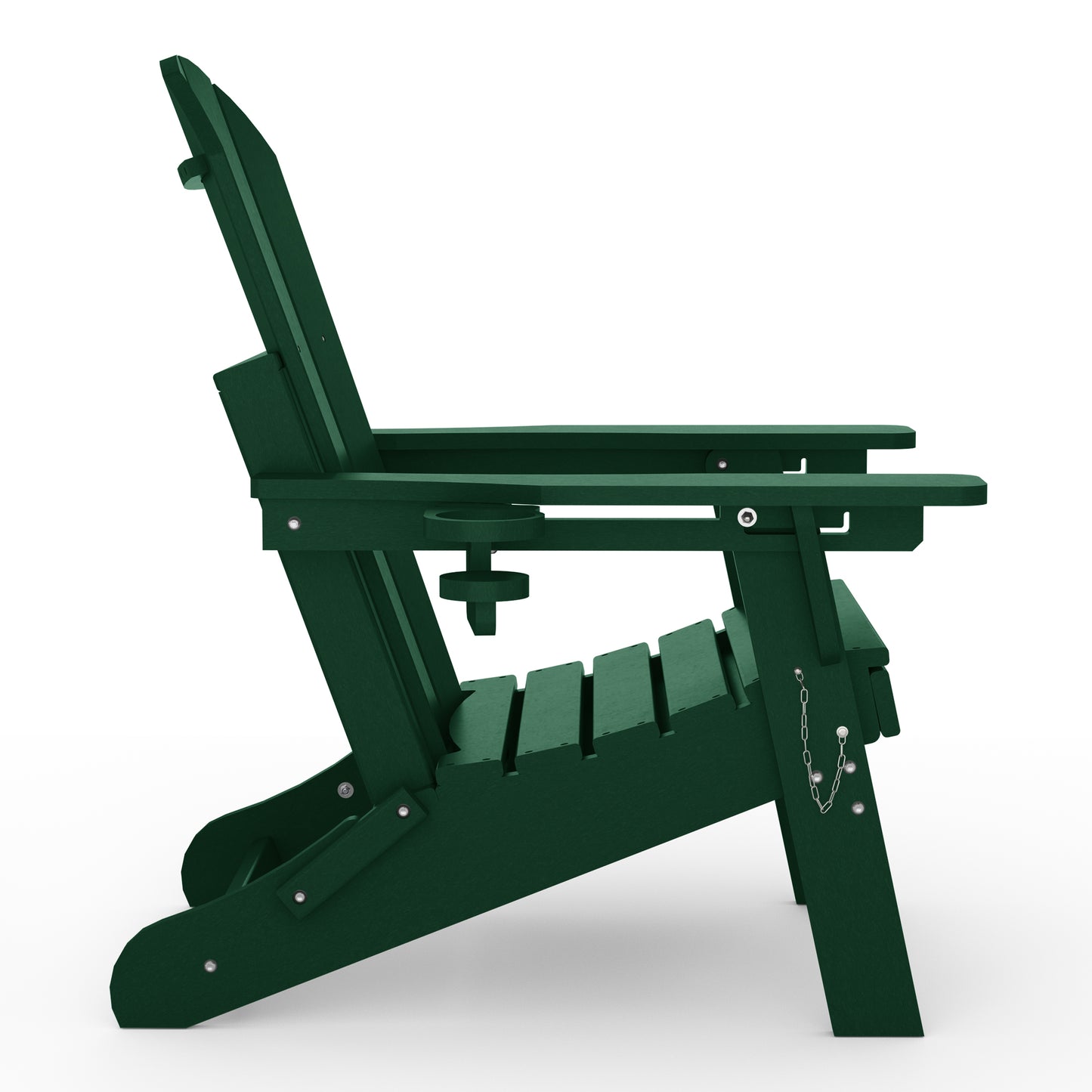 Chatham Folding Adjustable Adirondack Chair with Cup Holder and Hideaway Ottoman