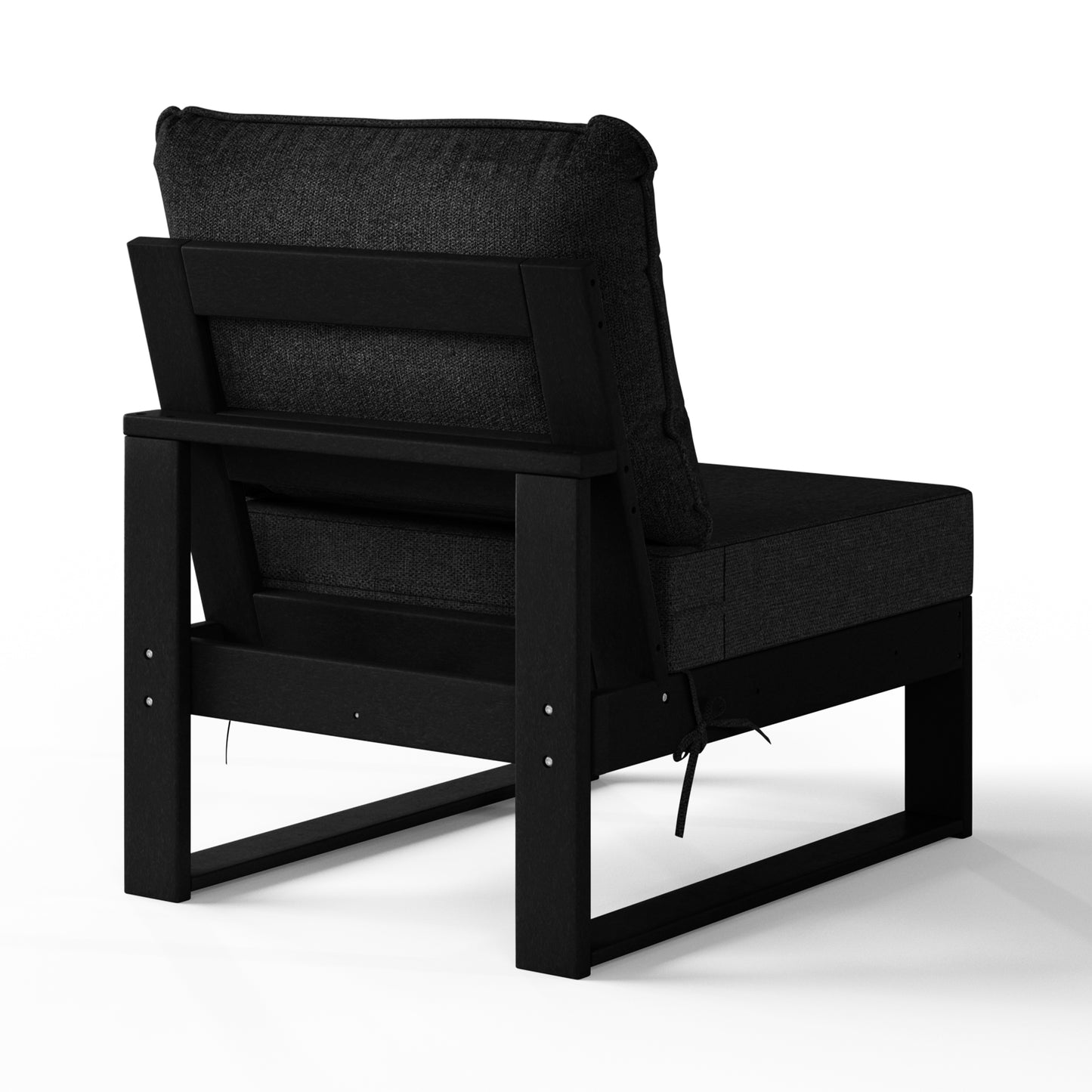 Signature All-Weather Outdoor Modular Deep Seating Cushioned Side Chair (Center Sectional Seat)