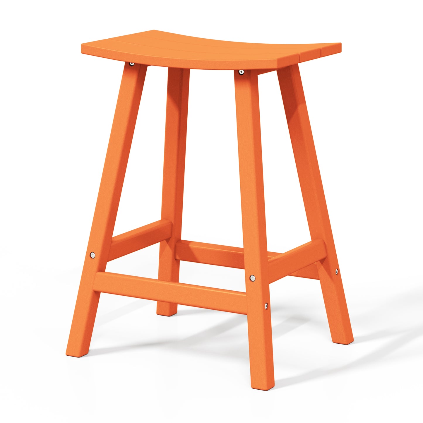 Stockholm All-Weather Outdoor Saddle Counter Stool (24" Height)