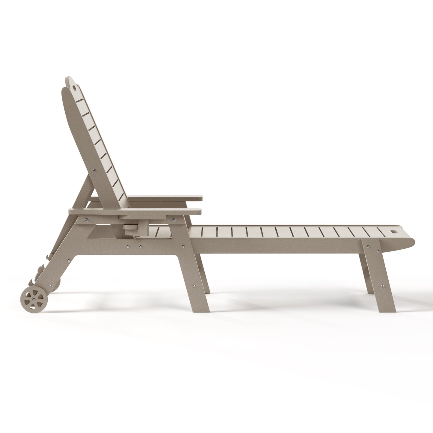 Santa Barbara Reclining Chaise Lounge with Cup Holder and Wheels