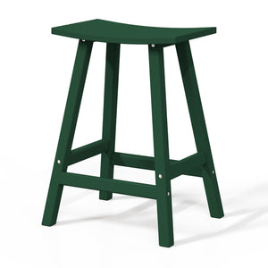 Stockholm All-Weather Outdoor Saddle Counter Stool (24" Height)