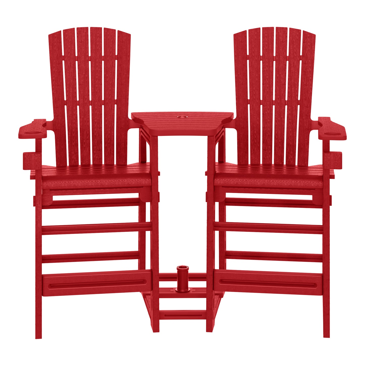 Snap’n Lock Adirondack Balcony Two-Chair Set with Connecting Wedge Table (No Tools or Hardware Required)