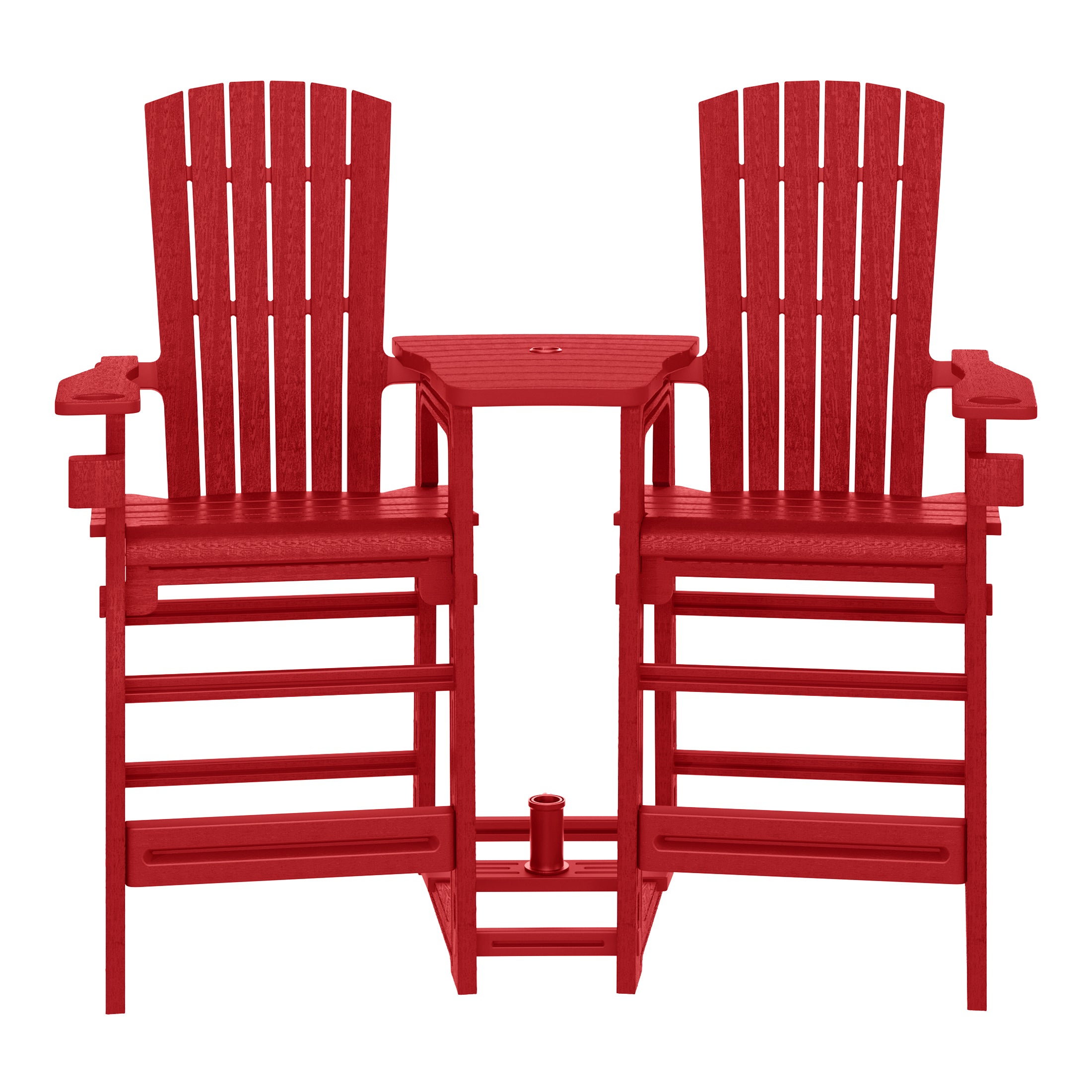 Snap’n Lock Adirondack Balcony Two-Chair Set with Connecting Wedge Table (No Tools or Hardware Required)