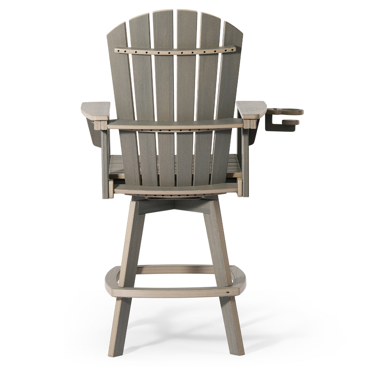 Heritage Ridge Adirondack Swivel Bar Chair With Cup Holder