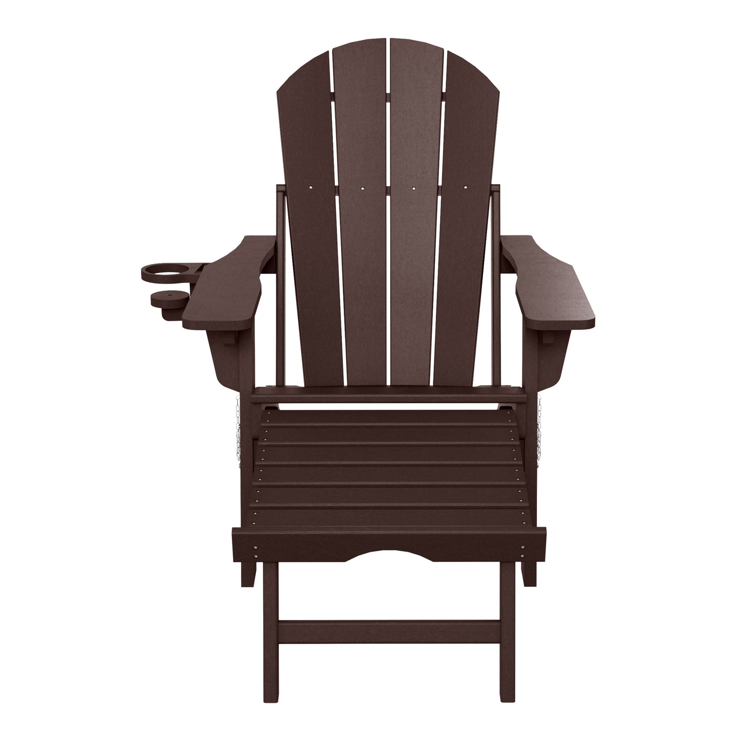Chatham Folding Adjustable Adirondack Chair with Cup Holder and Hideaway Ottoman