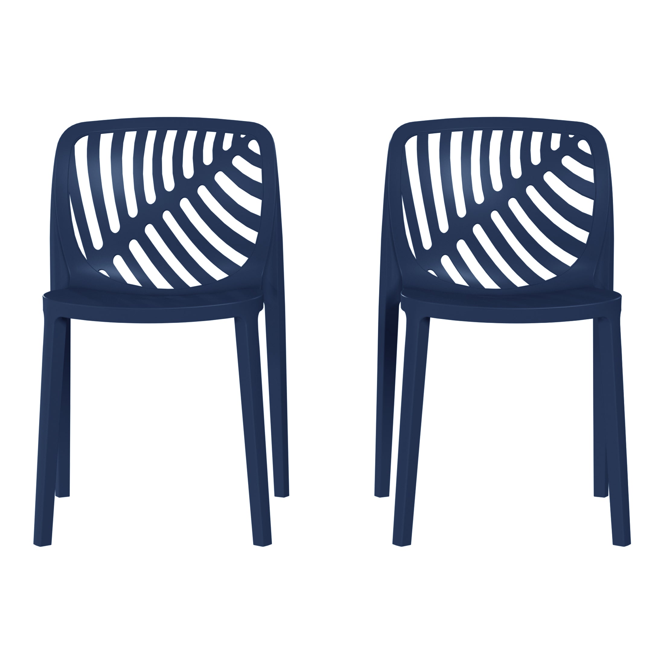 Patio Stacking Dining Side Chair (Set of 2)
