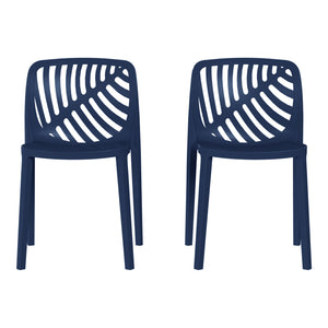 Patio Stacking Dining Side Chair (Set of 2)