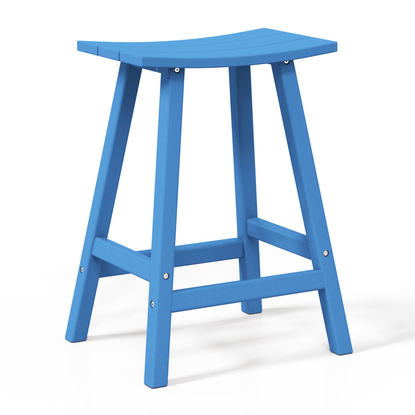 Stockholm All-Weather Outdoor Saddle Counter Stool (24" Height)