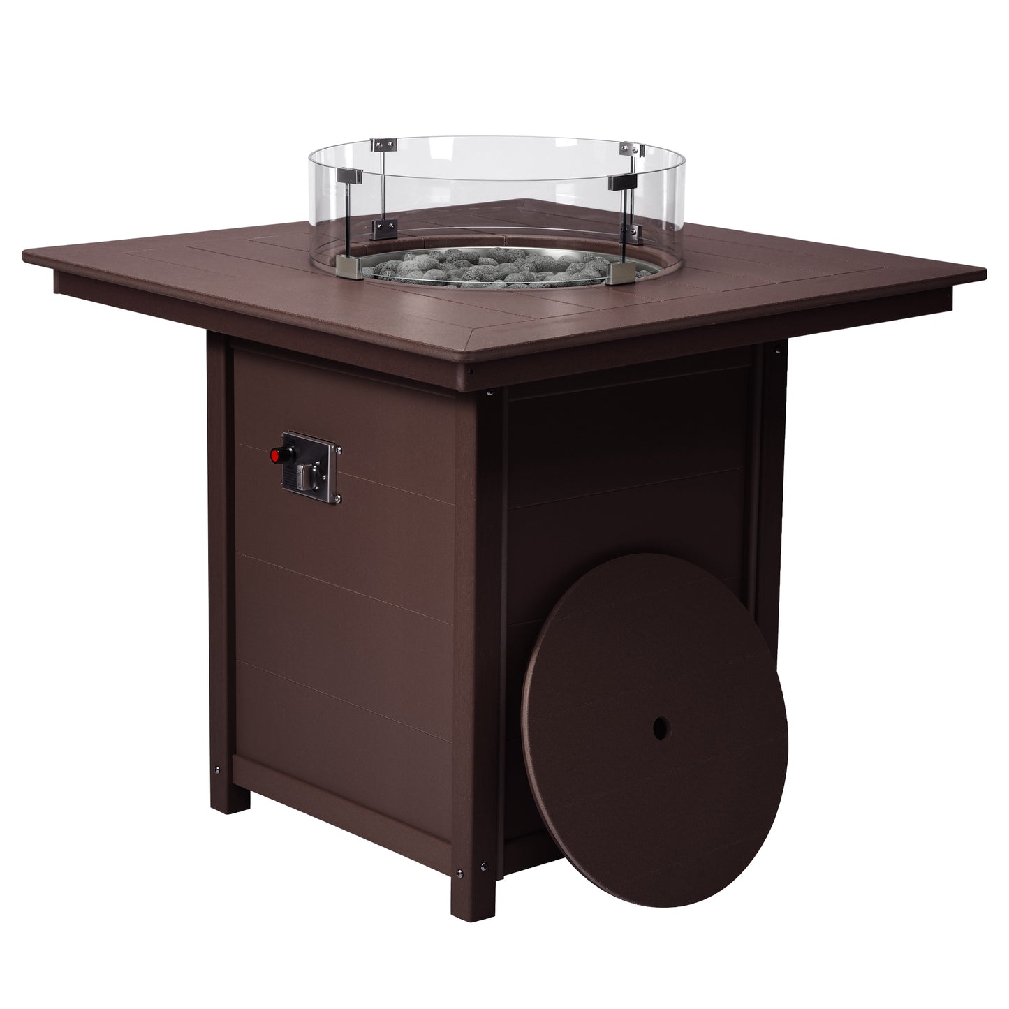 Sedona Square 42" Counter Fire Pit Table