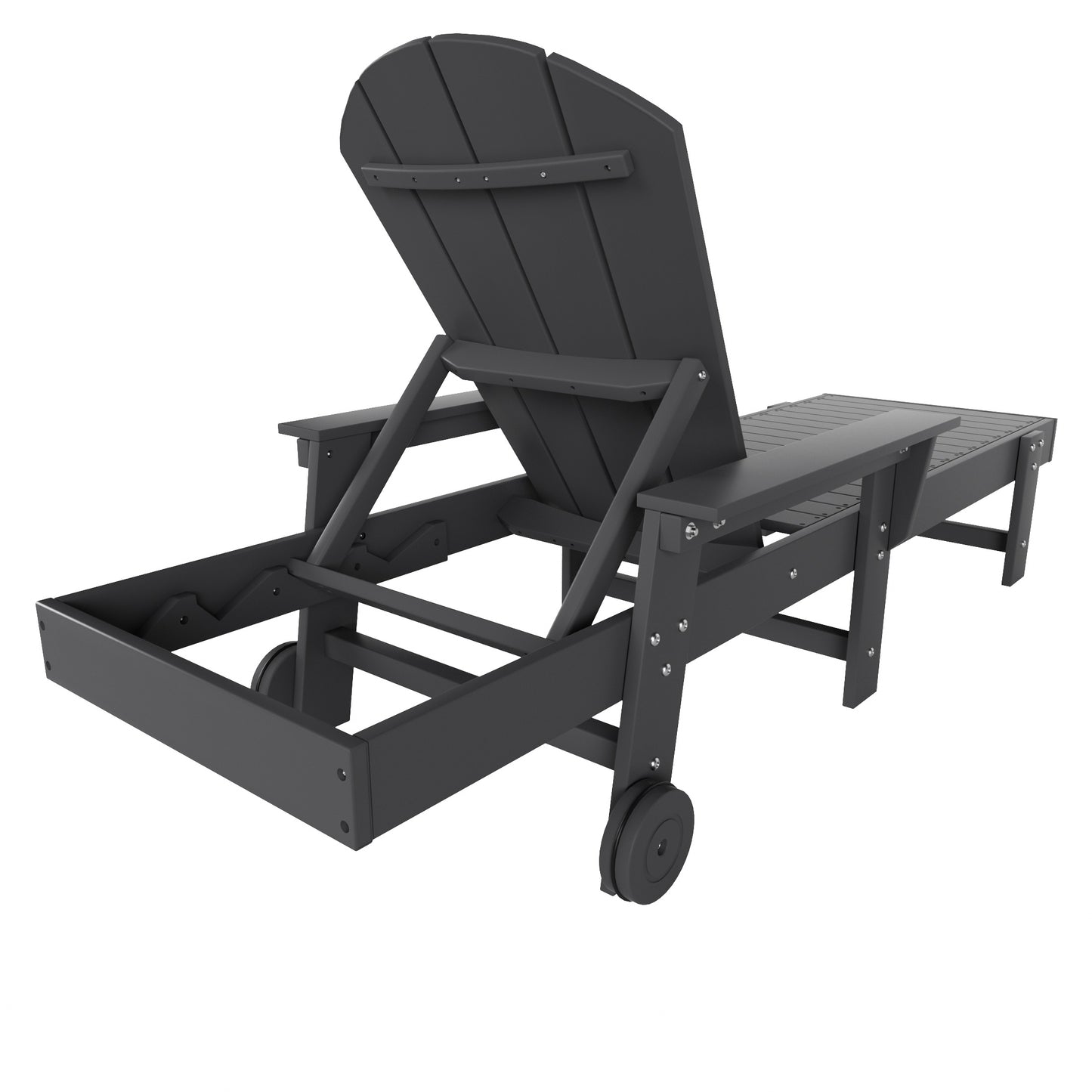 Chatham All-Weather Outdoor Adirondack Reclining Sun Lounger With Arms Rests & Wheels