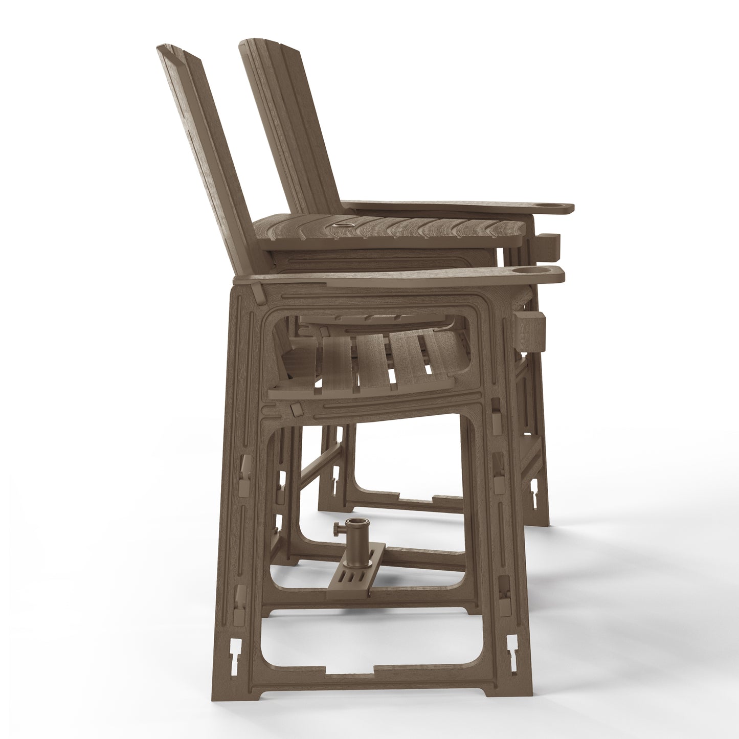 Snap’n Lock Adirondack Balcony Two-Chair Set with Connecting Wedge Table (No Tools or Hardware Required)