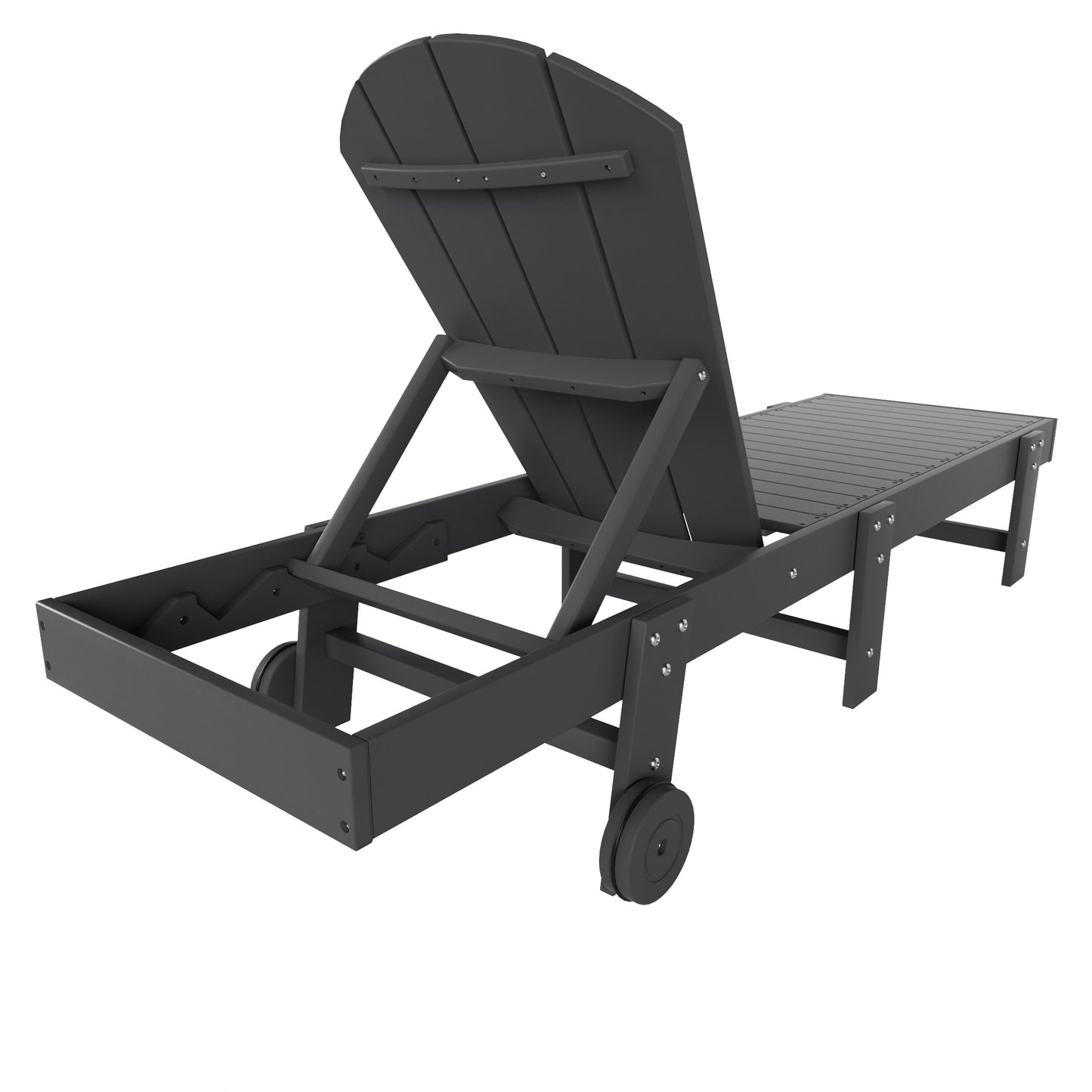 Chatham All-Weather Outdoor Adirondack Reclining Sun Lounger With Wheels