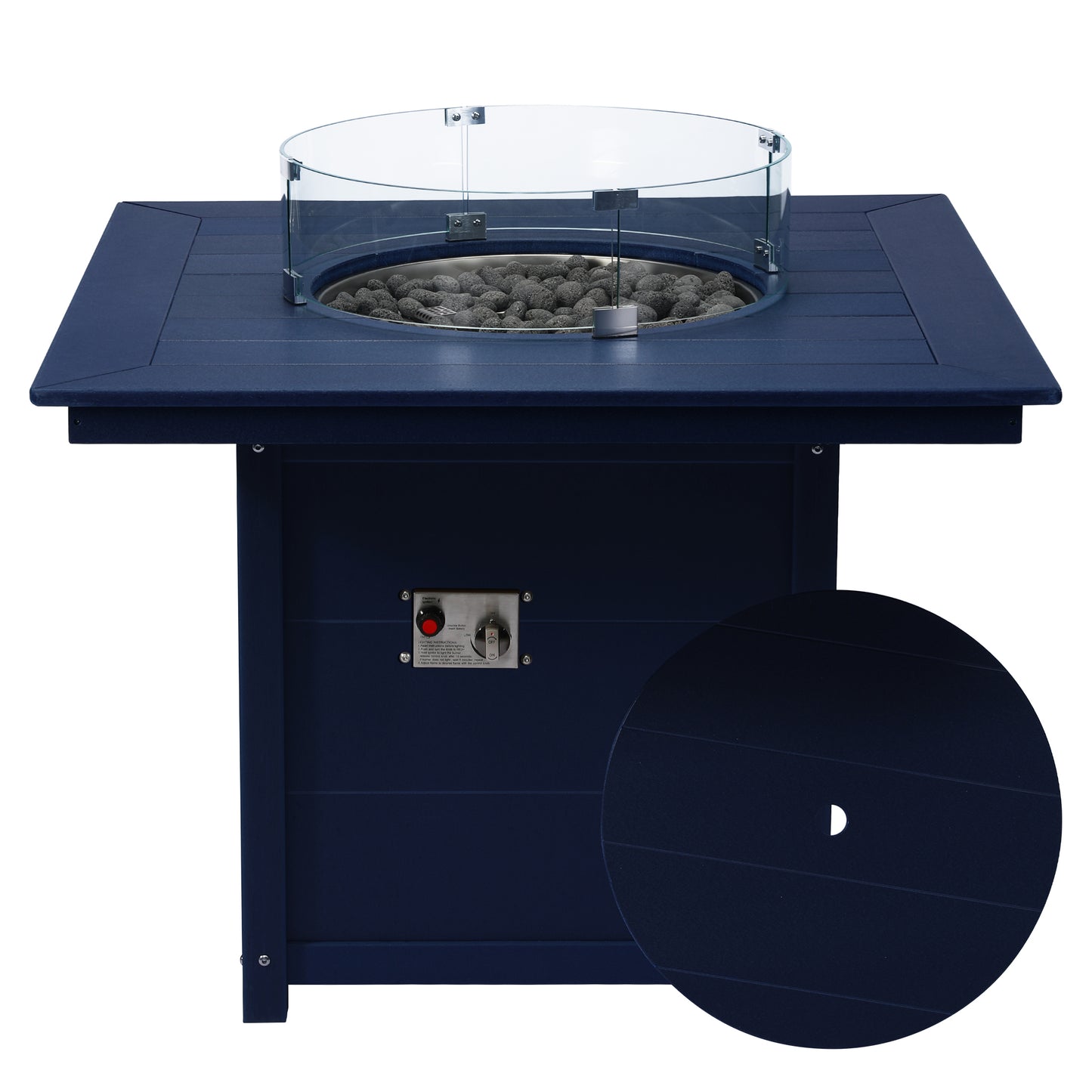 Sedona Square 42" Dining Fire Pit Table
