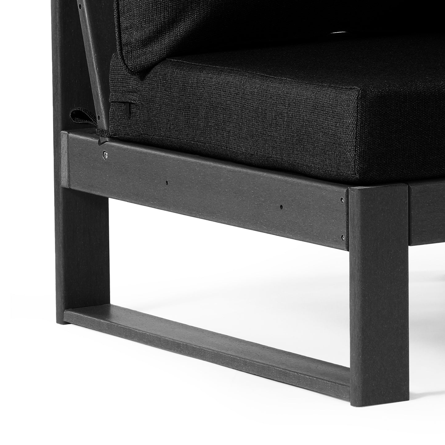 Signature All-Weather Outdoor Modular Deep Seating Cushioned Side Chair (Center Sectional Seat)