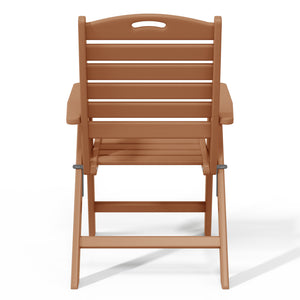 Aarhus All-Weather Outdoor Patio Folding Tall Back Dining Chair (38" High)
