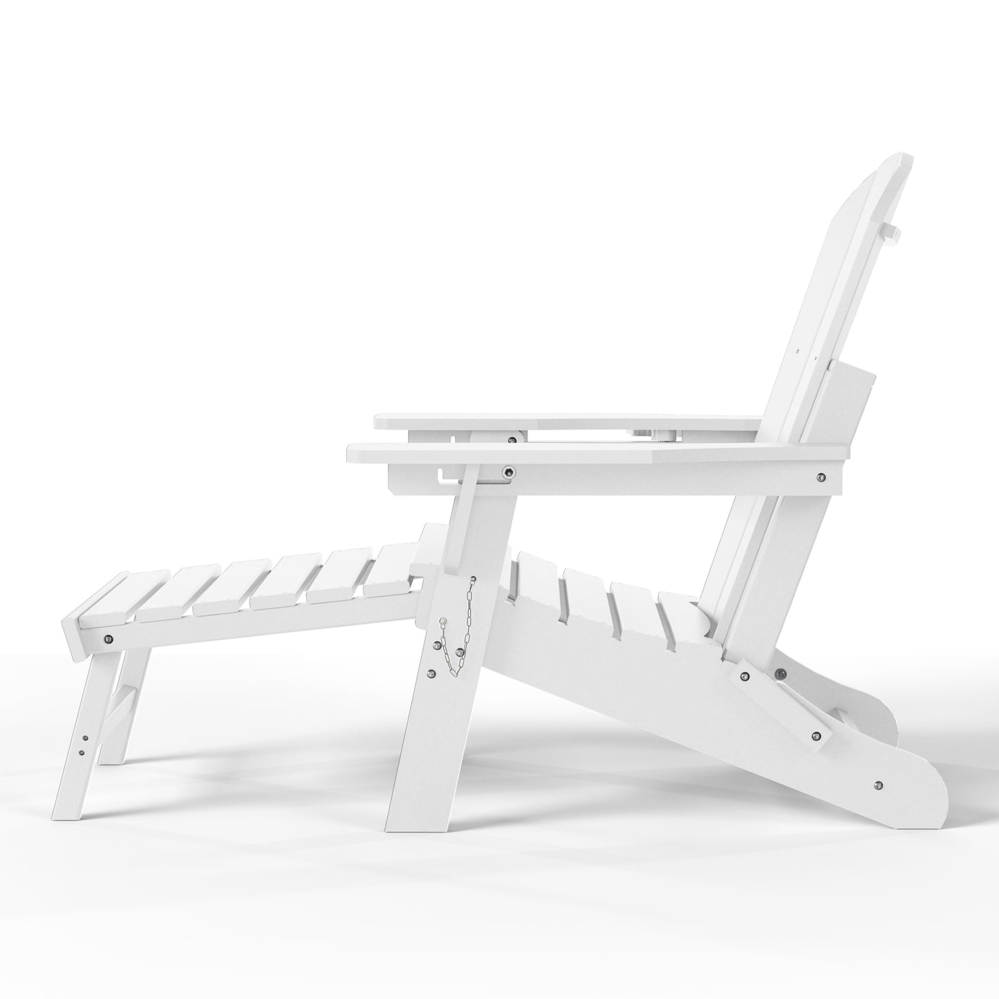 Chatham Folding Adjustable Adirondack Chair with Cup Holder and Hideaway Ottoman