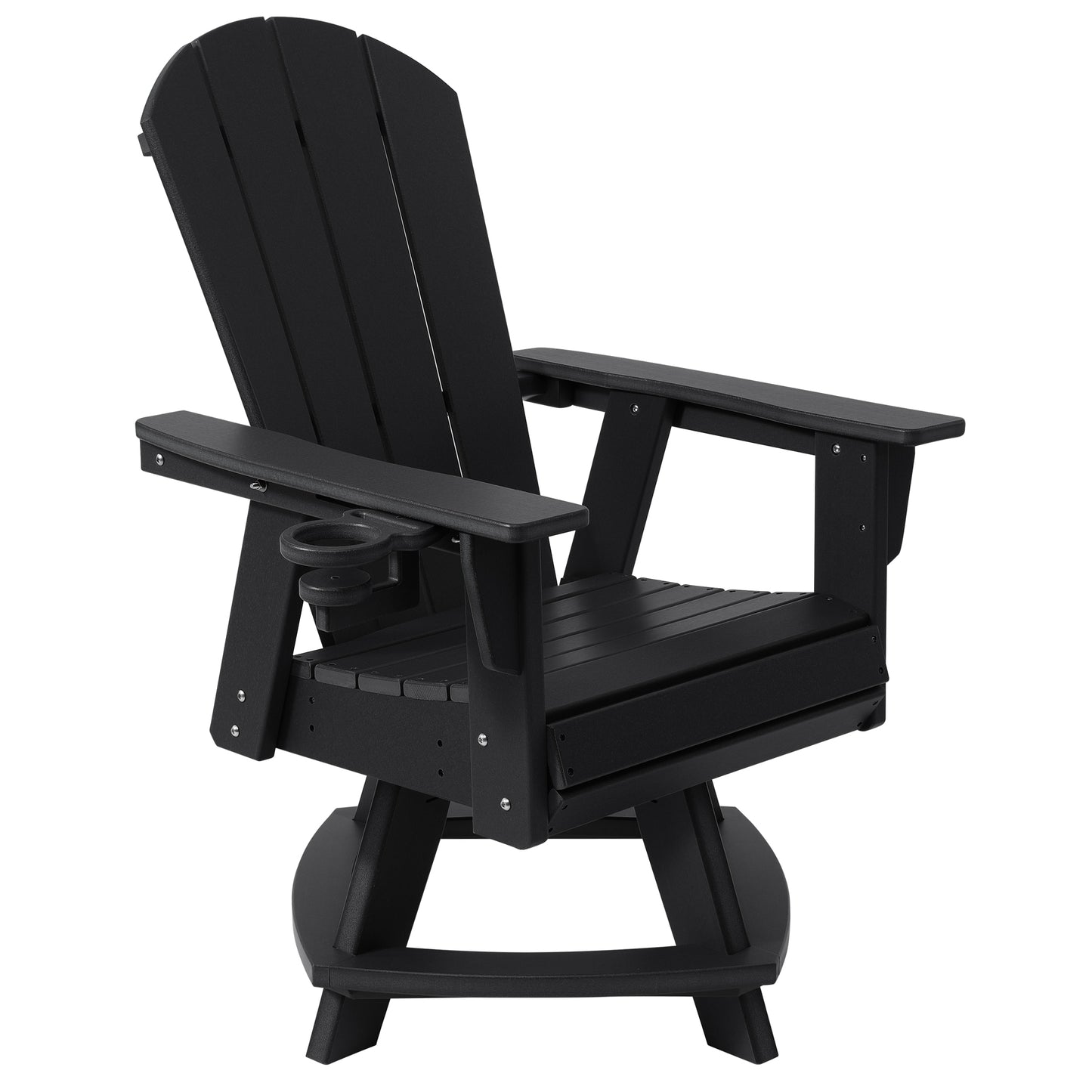 Adirondack Swivel Dining Chair with Cup Holder With Cup Holder