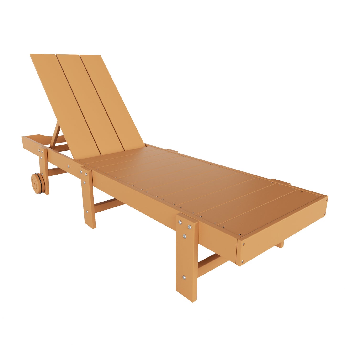 Malibu Modern All-Weather Outdoor Reclining Sun Lounger With Wheels
