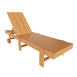 Malibu Modern All-Weather Outdoor Reclining Sun Lounger With Wheels