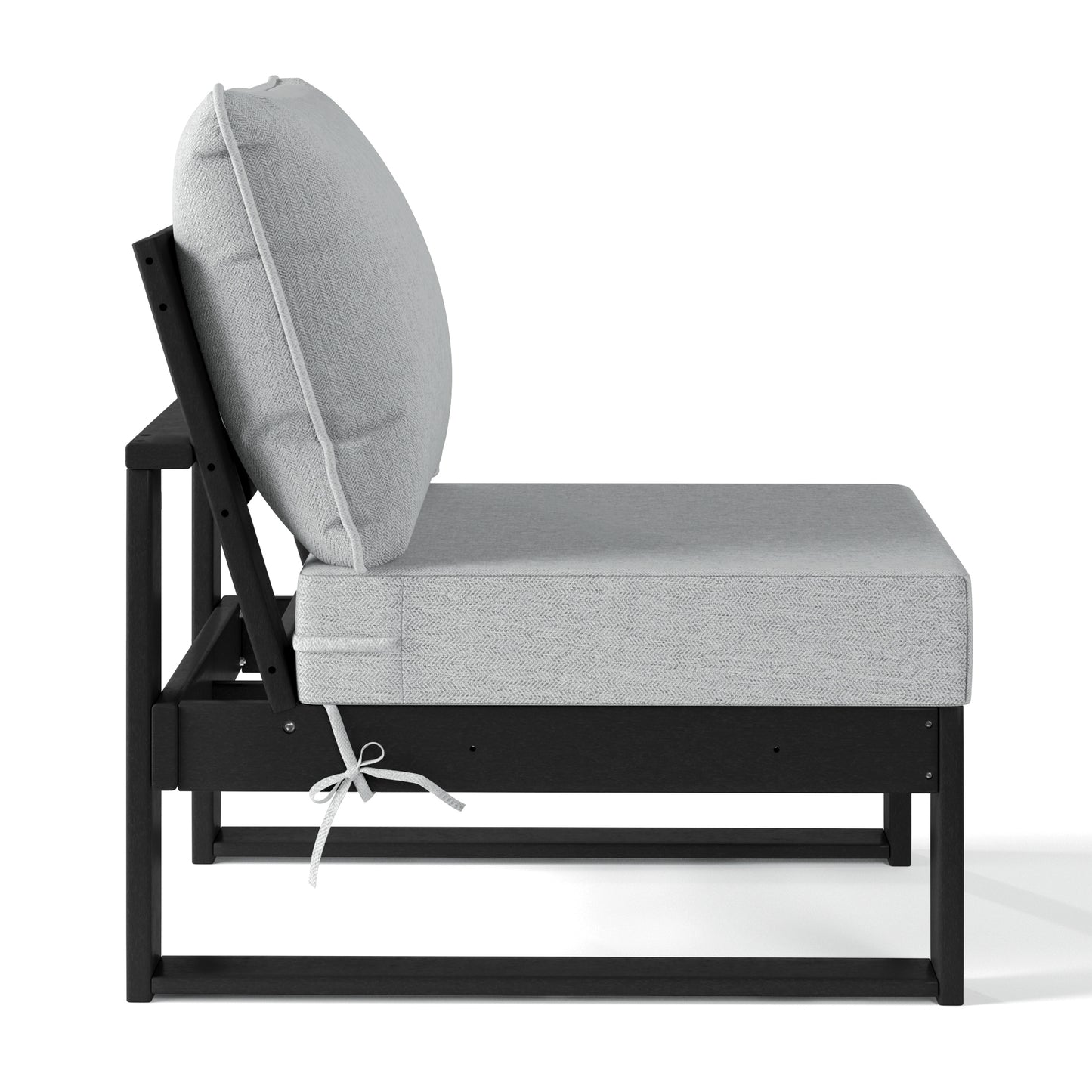 Signature All-Weather Outdoor Modular Deep Seating Cushioned Side Chair (Center Sectional Seat)