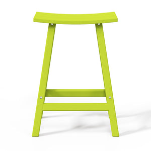 Stockholm All-Weather Outdoor Saddle Counter Stool (24" Height)