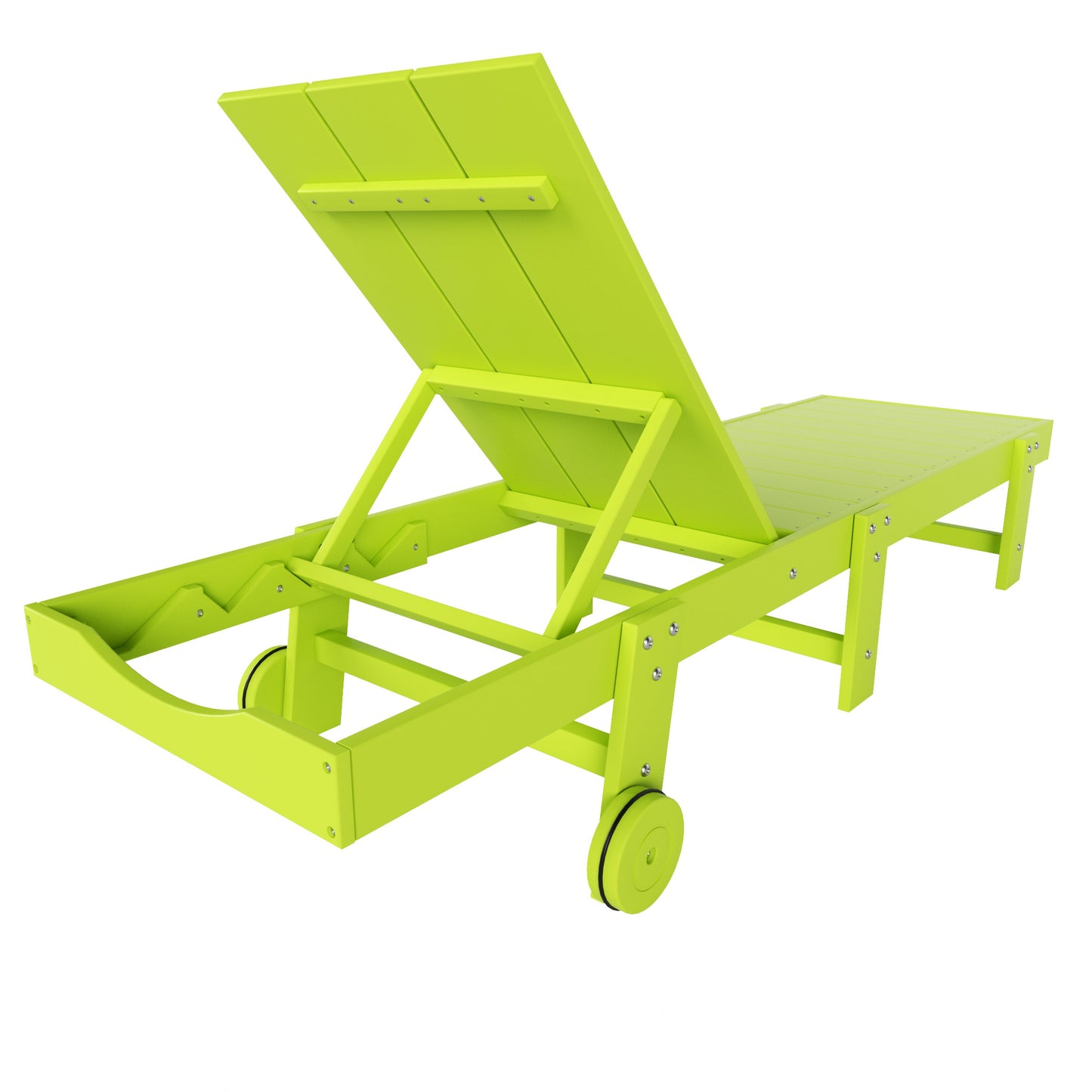 Malibu Modern All-Weather Outdoor Reclining Sun Lounger With Wheels