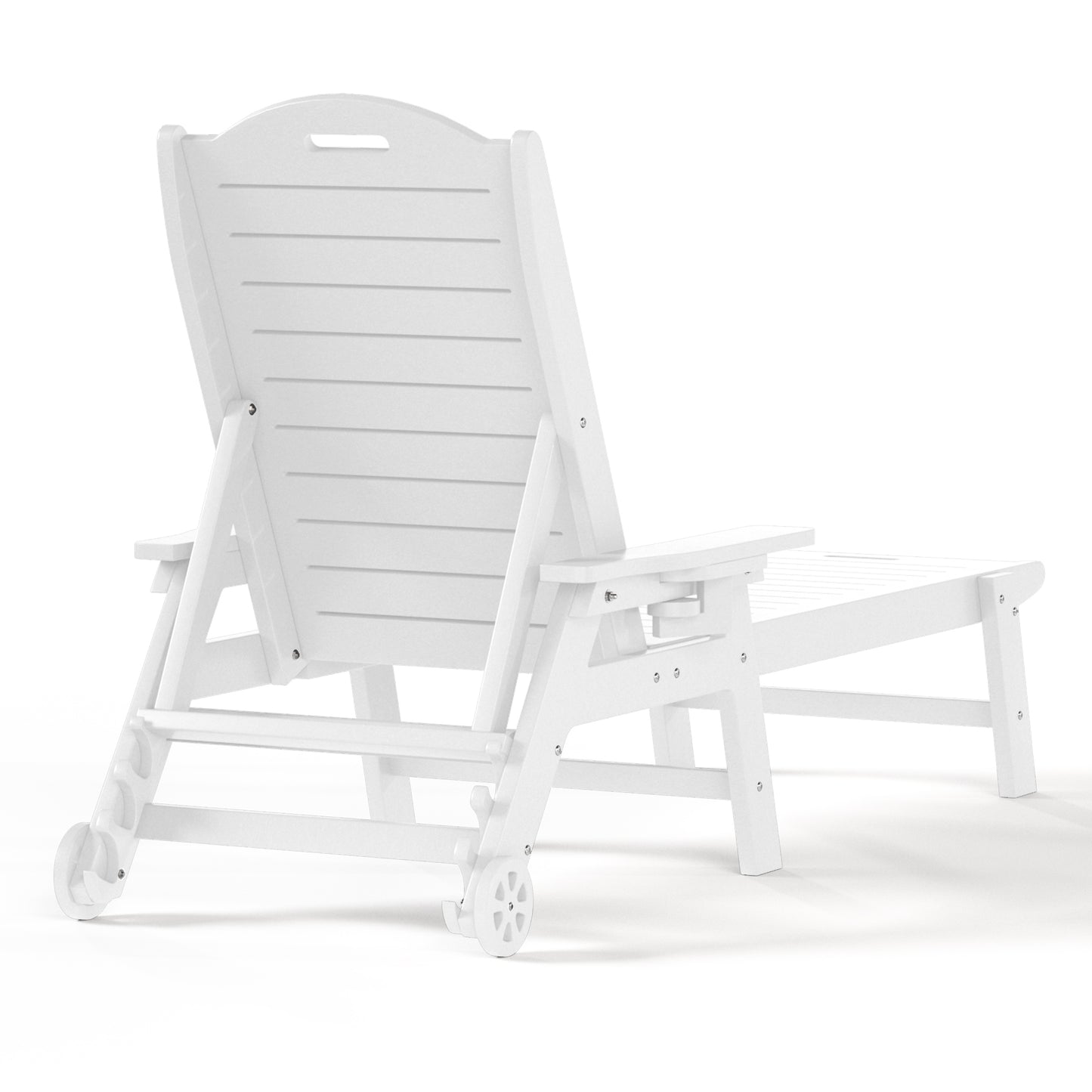 Santa Barbara Reclining Chaise Lounge with Cup Holder and Wheels