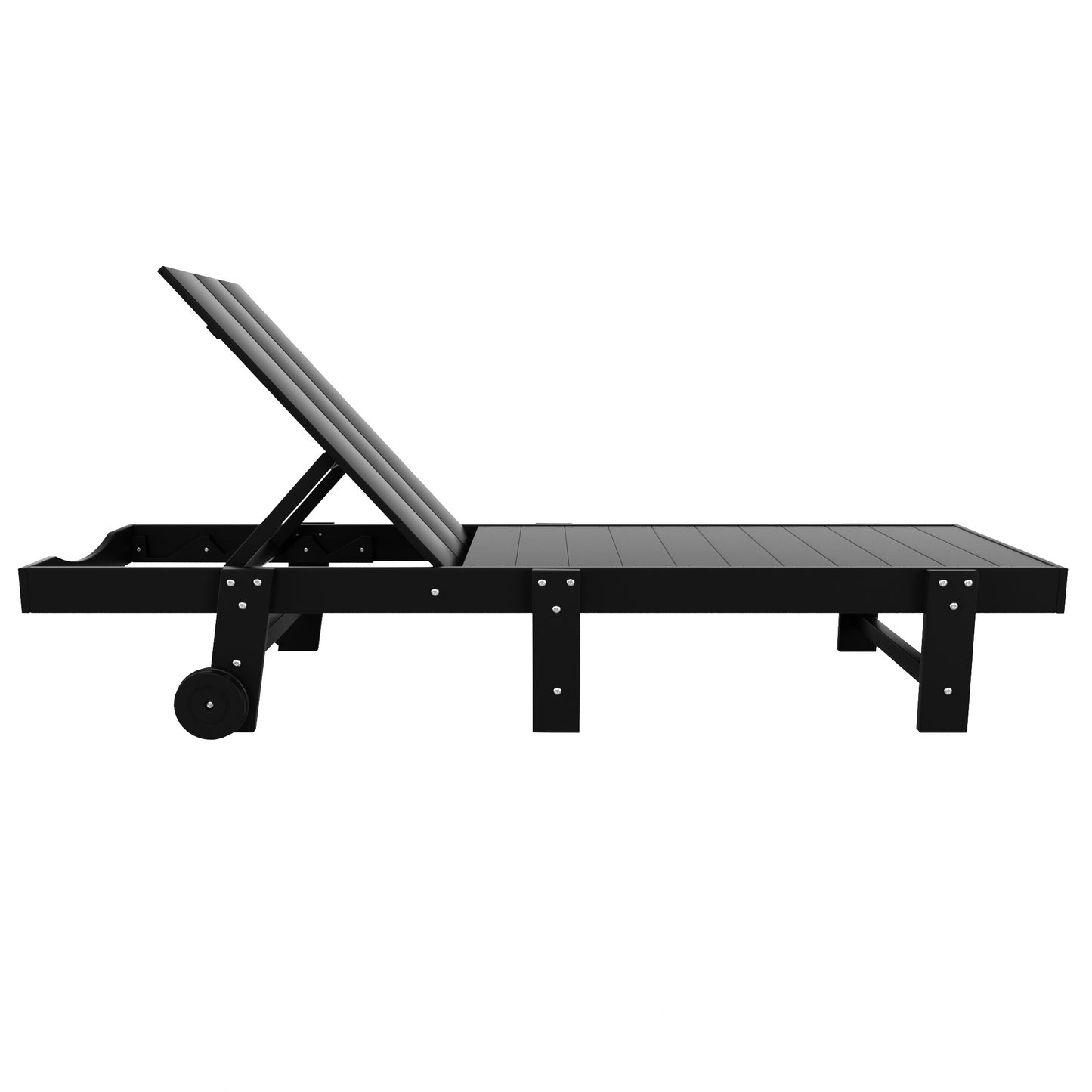 Malibu Modern All-Weather Outdoor Reclining Sun Lounger With Wheels