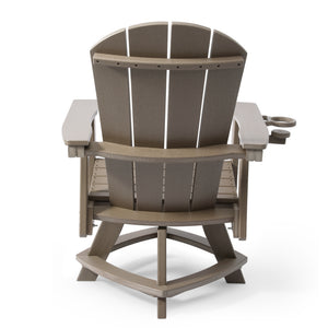 Adirondack Swivel Dining Chair with Cup Holder With Cup Holder