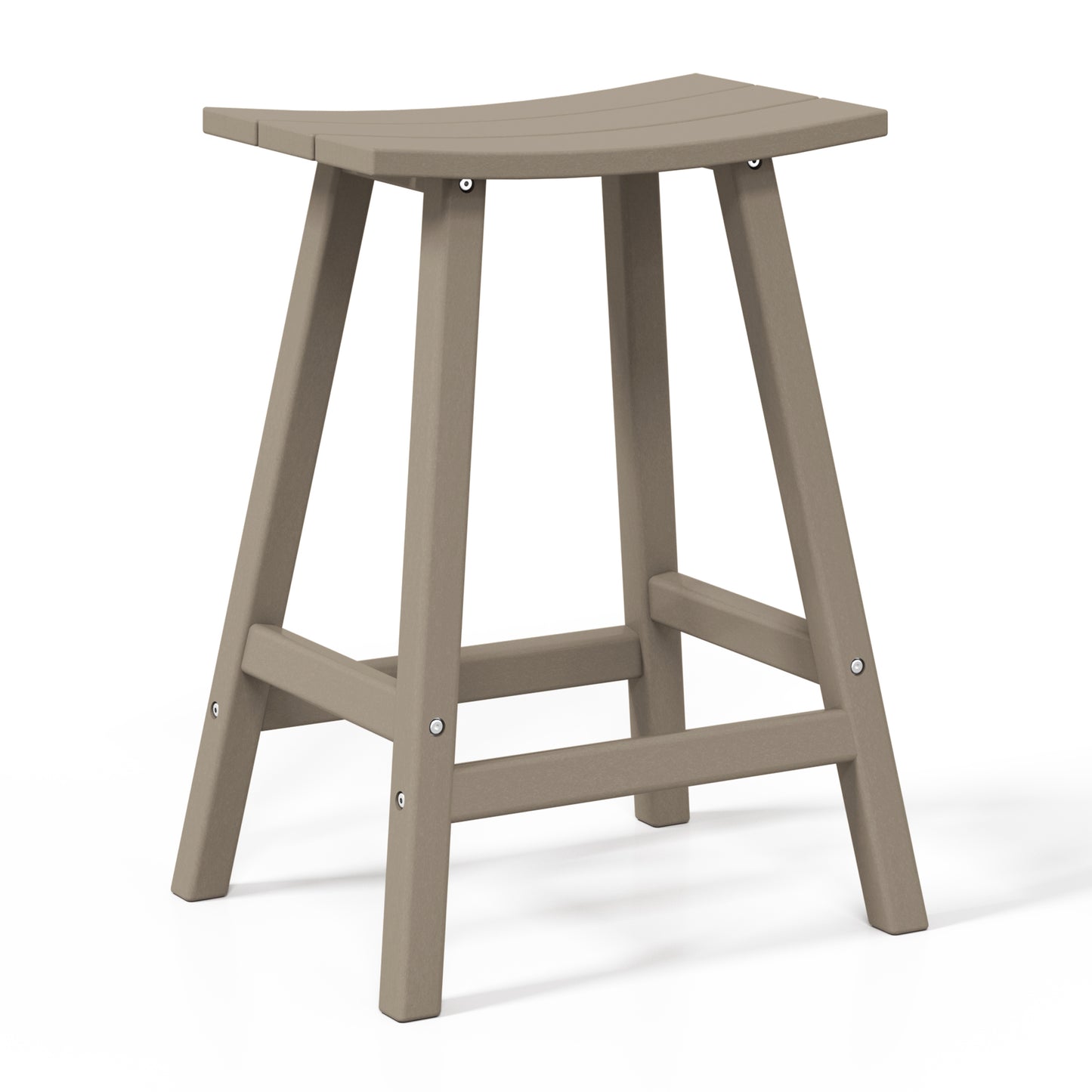 Stockholm All-Weather Outdoor Saddle Counter Stool (24" Height)