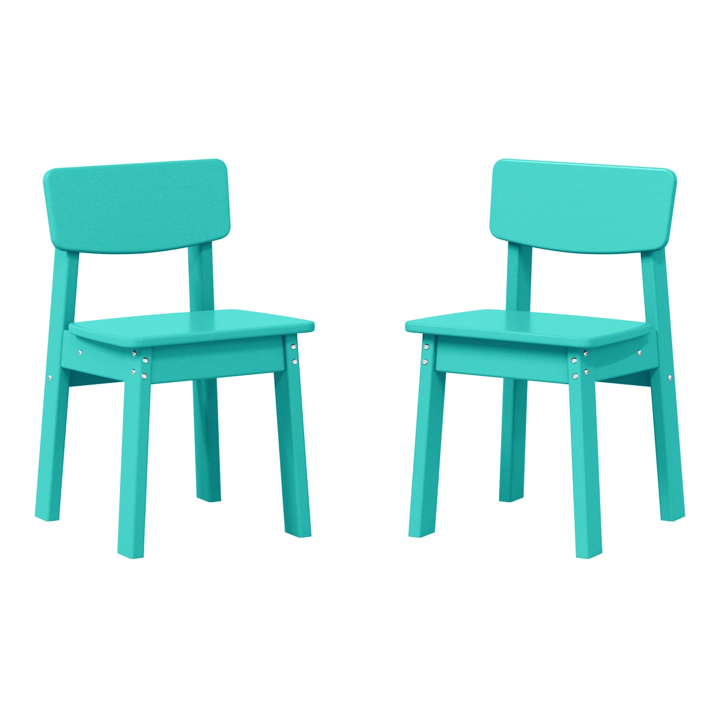 Tiny Terraces Essentials Kids' All-Weather Outdoor Dining Chair (Set of 2)