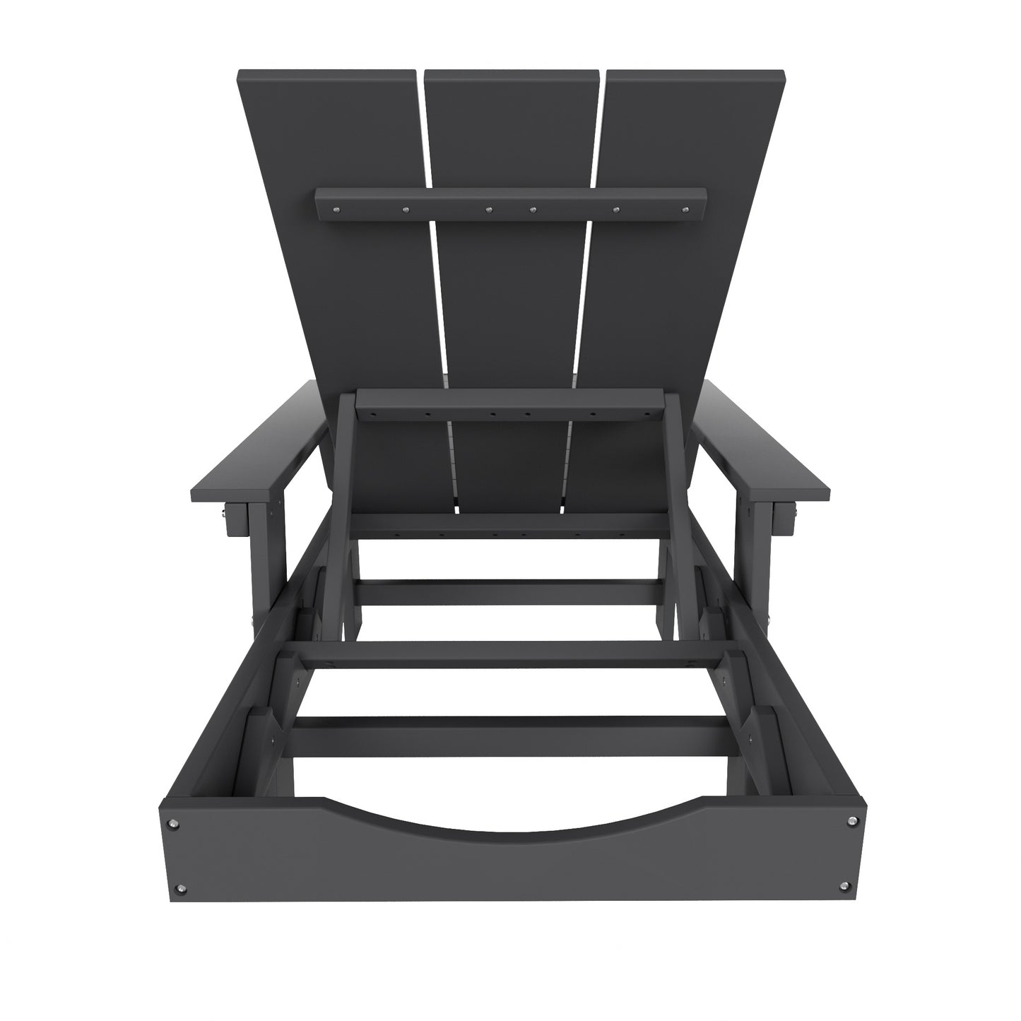 Malibu Modern All-Weather Outdoor Reclining Sun Lounger With Arm Rests & Wheels