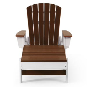 Heritage Ridge Adirondack Chaise Lounge with Arms and Wheels With Cup Holder