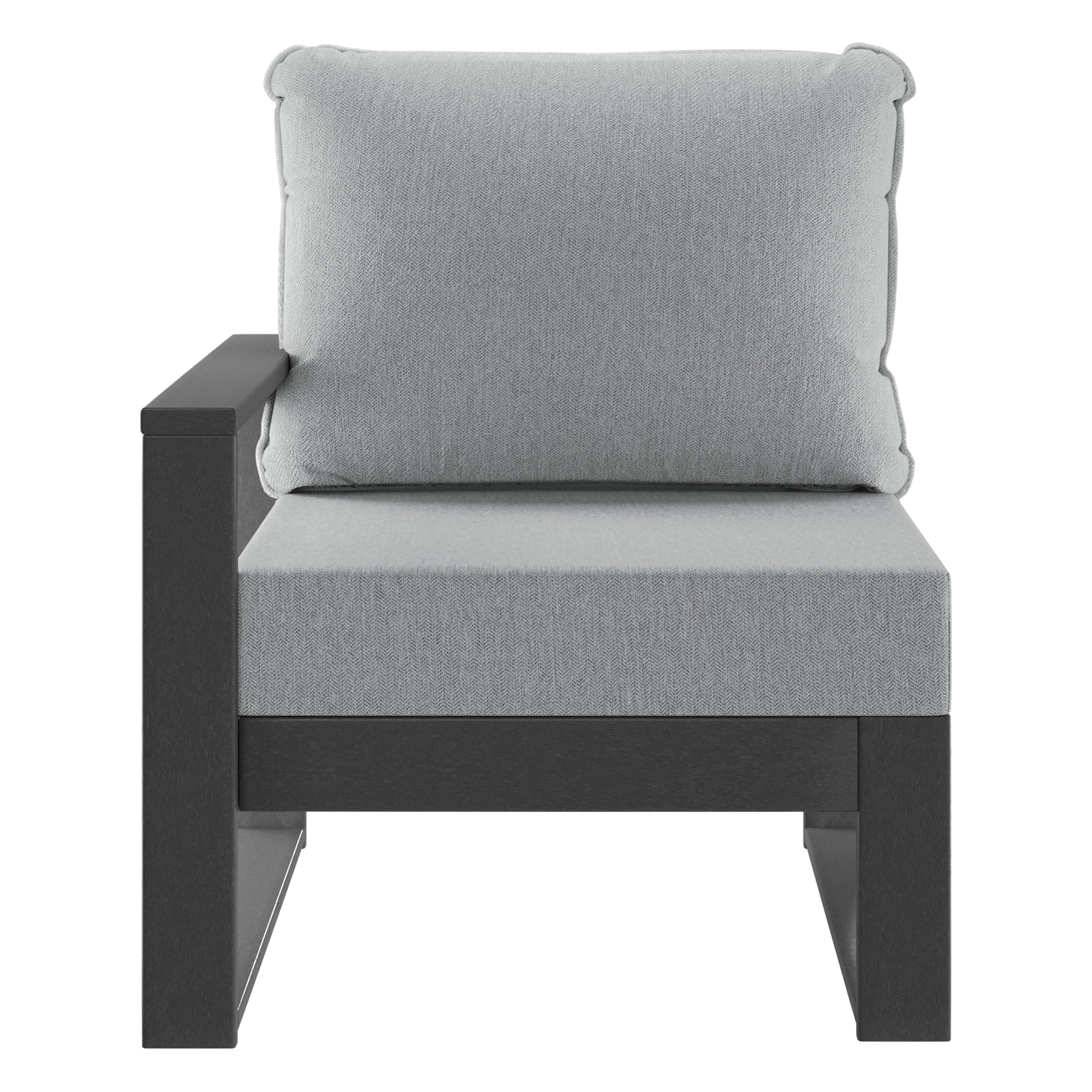 Signature All-Weather Outdoor Modular Patio Deep Seating Left Arm Chair (Left Arm Sectional Seat)