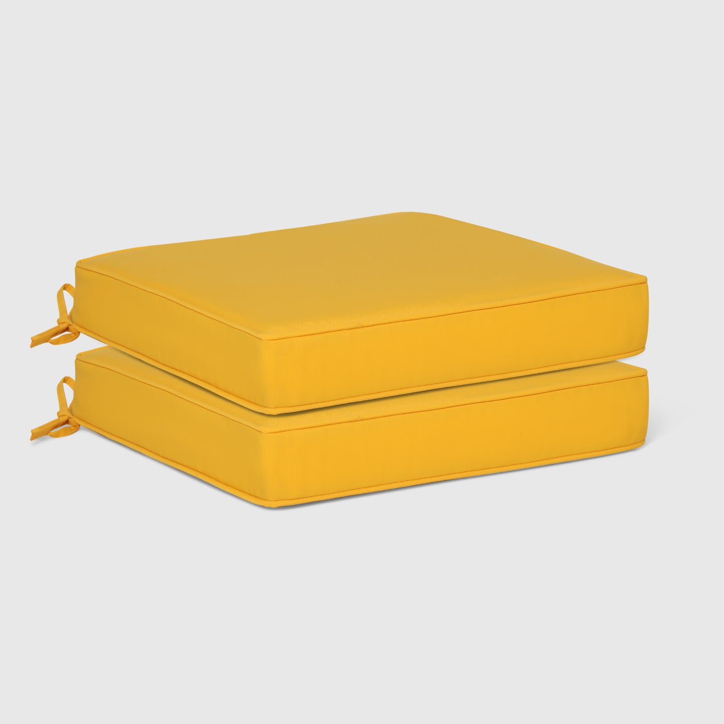 Outdoor Patio Furniture Seat Chair Square Cushions with Piping. Set of 2, 20" x 19"