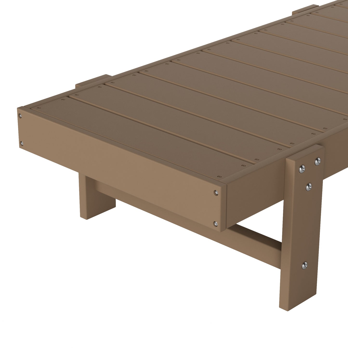 Malibu Modern All-Weather Outdoor Reclining Sun Lounger With Arm Rests & Wheels