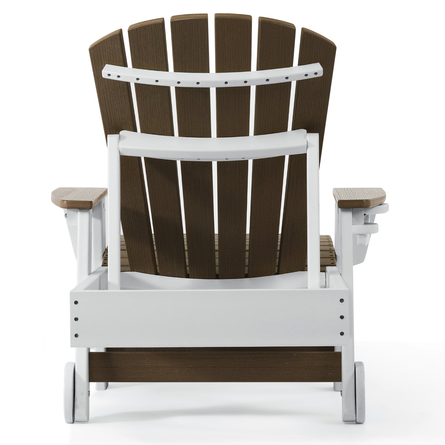 Heritage Ridge Adirondack Chaise Lounge with Arms and Wheels With Cup Holder