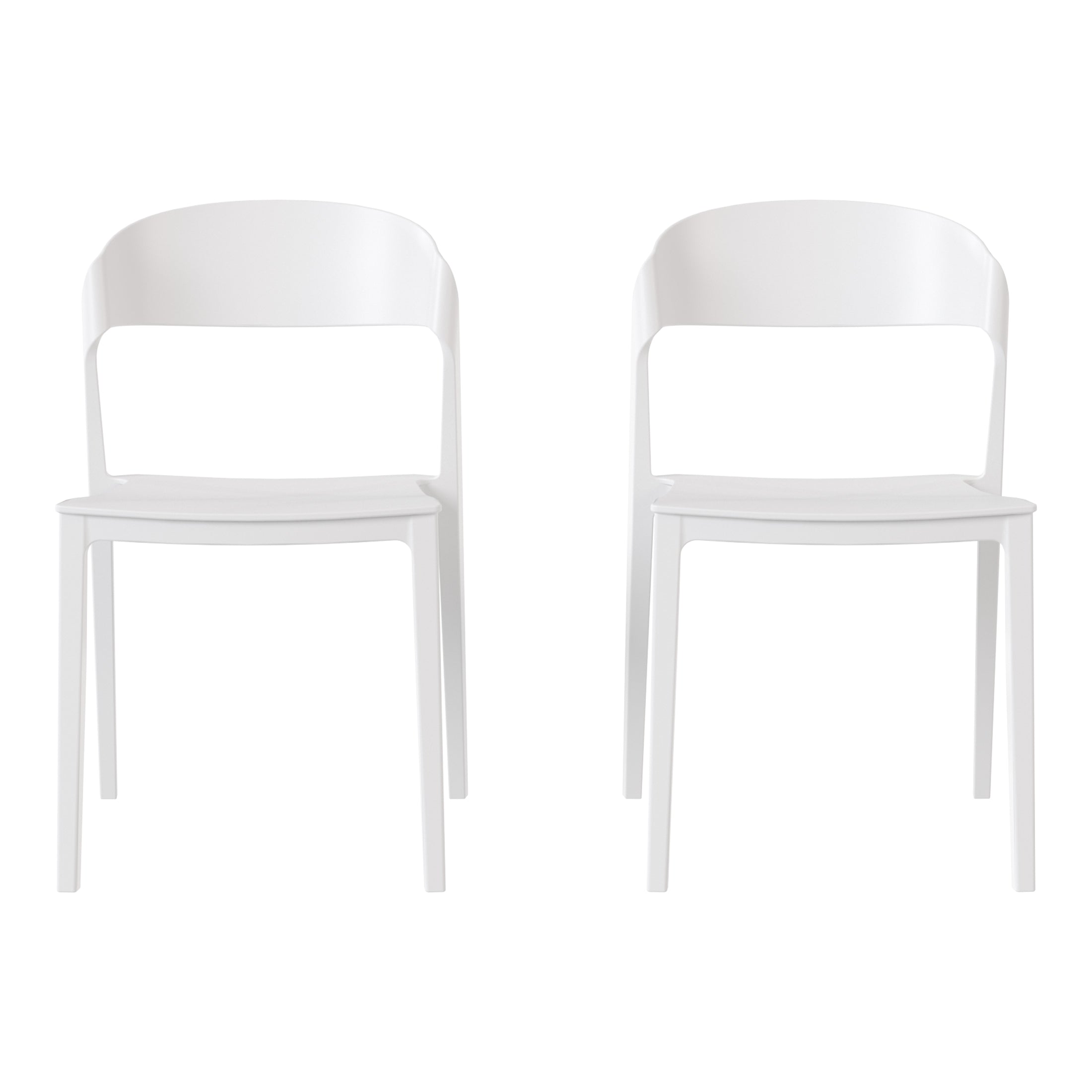 Patio Stacking Dining Side Chair (Set of 2)