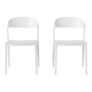 Patio Stacking Dining Side Chair (Set of 2)