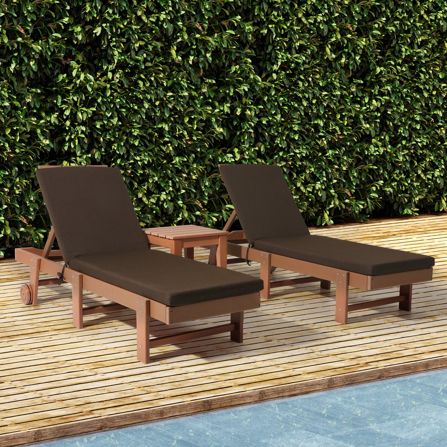 Outdoor Chaise Lounge Chair Cushions Set of 2