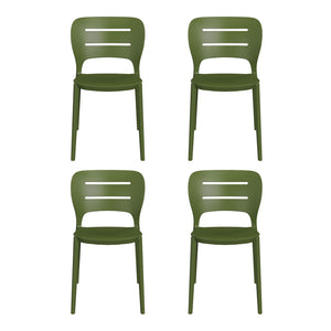 Patio Stacking Dining Side Chair (Set of 4)