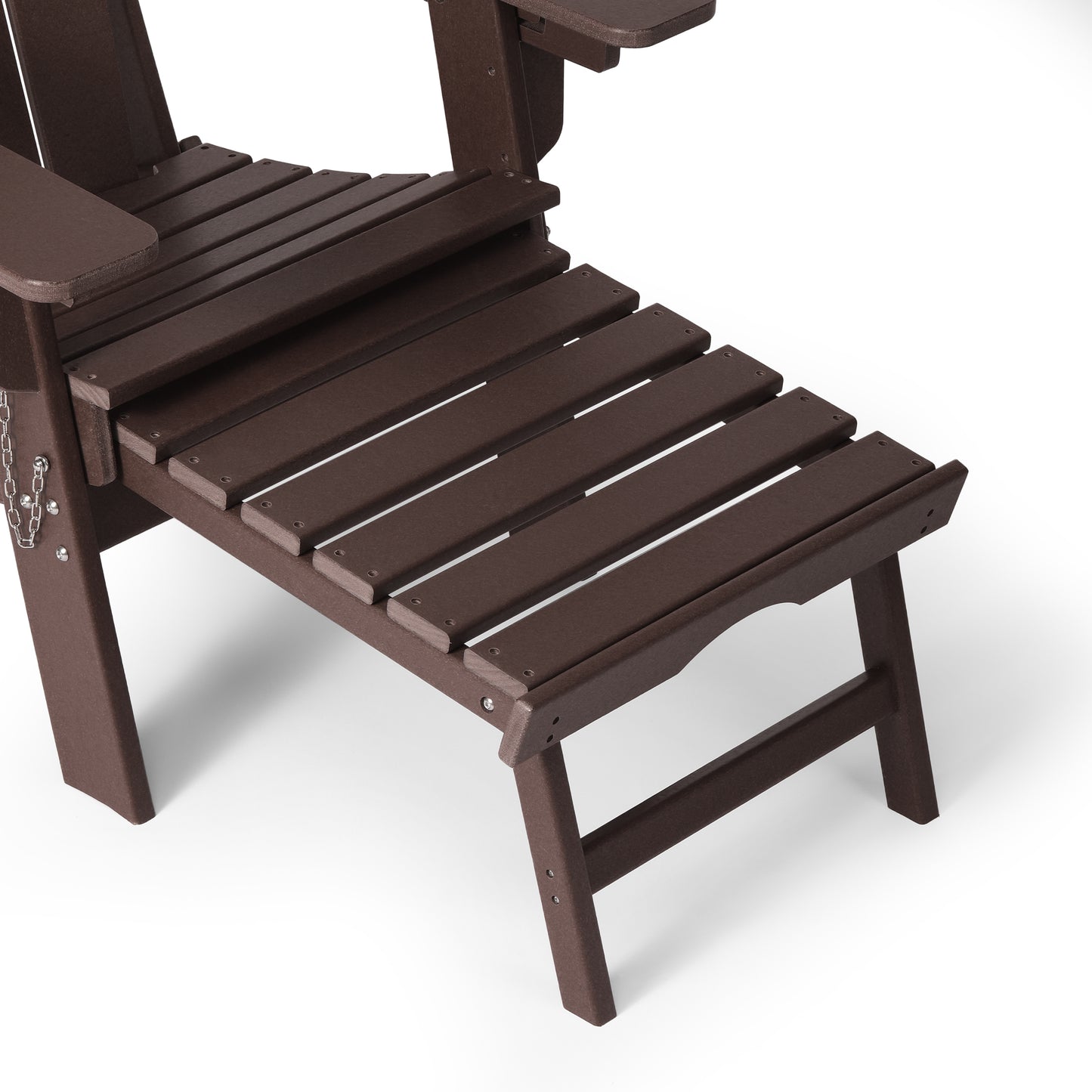 Chatham Folding Adjustable Adirondack Chair with Cup Holder and Hideaway Ottoman