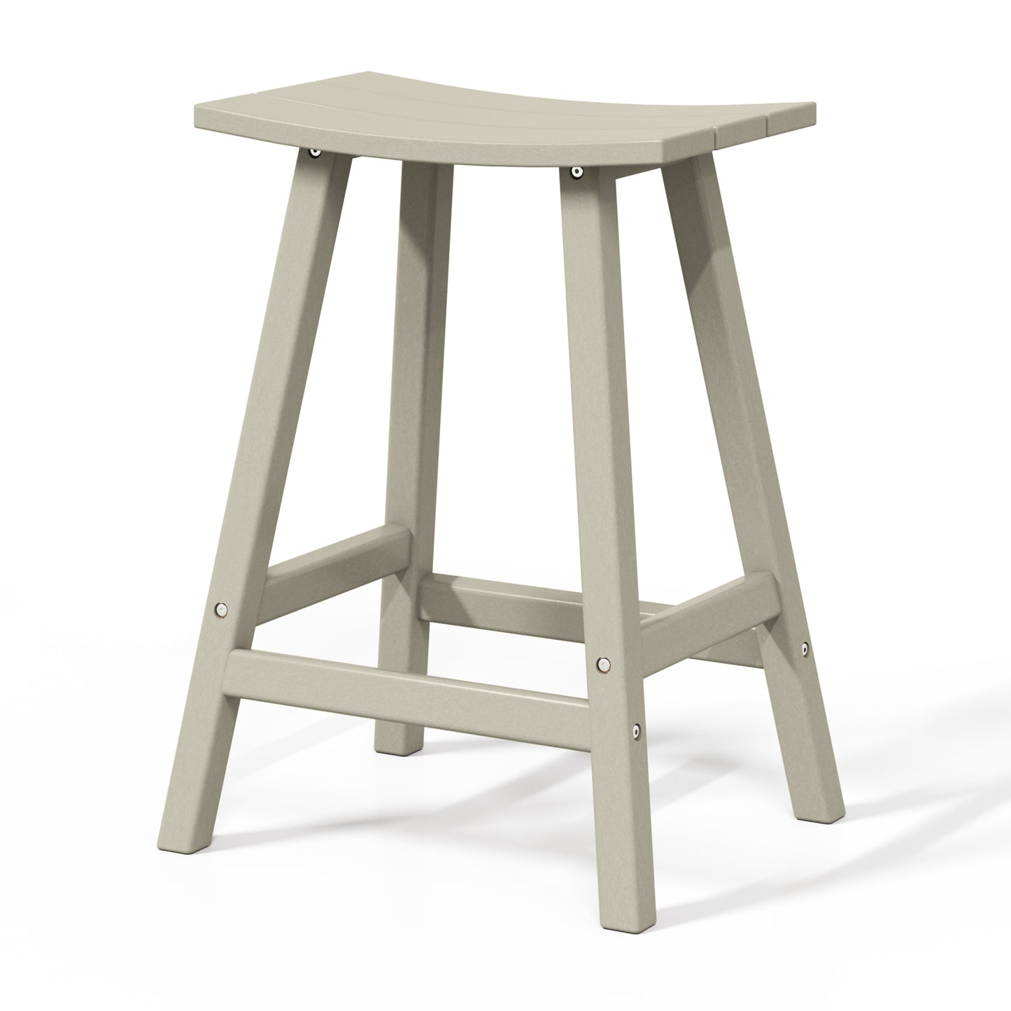 Stockholm All-Weather Outdoor Saddle Counter Stool (24" Height)